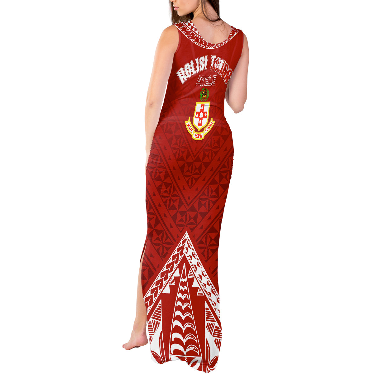 Personalised Kolisi Tonga Atele Tank Maxi Dress Tongan Kupesi - Special LT7 - Polynesian Pride