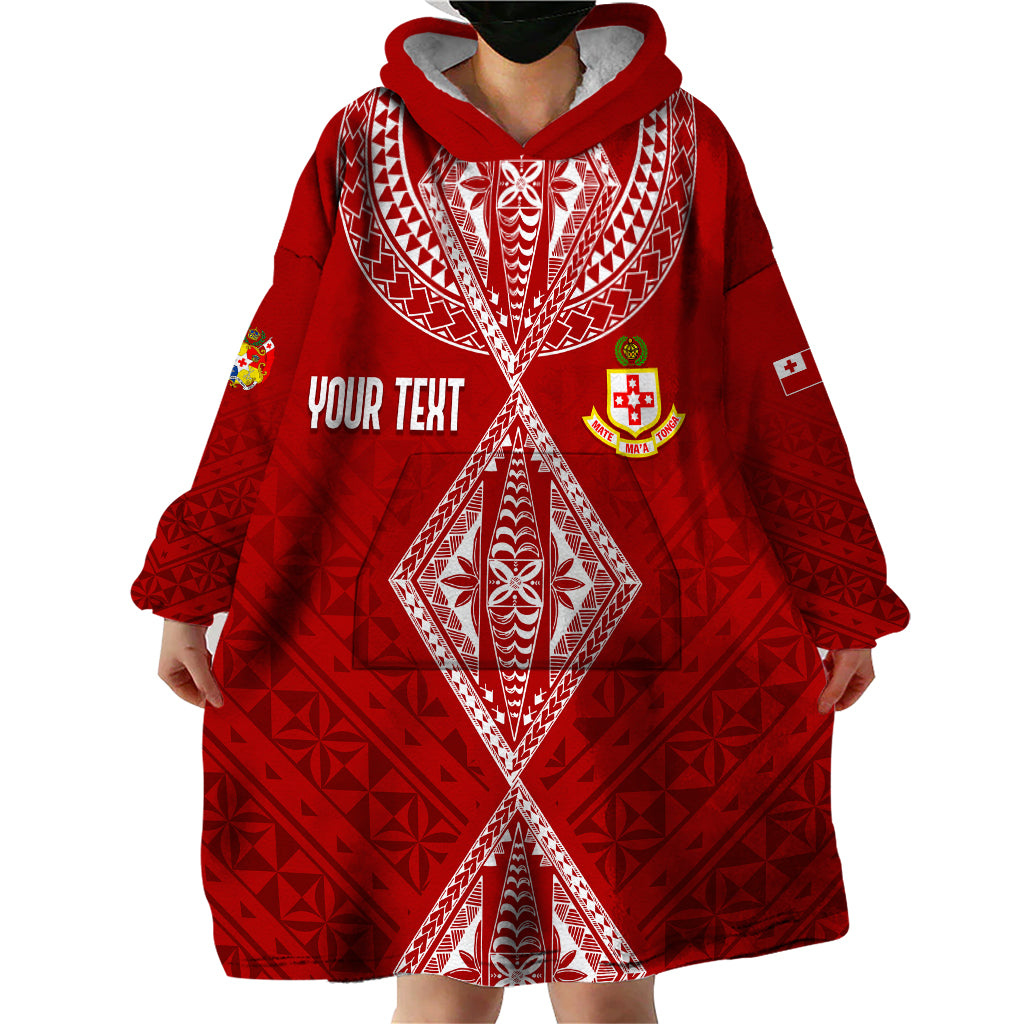Personalised Kolisi Tonga Atele Wearable Blanket Hoodie Tongan Kupesi - Special LT7 - Polynesian Pride