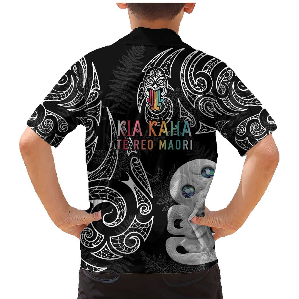 Kia Hara Te reo Maori Family Matching Mermaid Dress and Hawaiian Shirt Manaia Moko Pattern LT7 - Polynesian Pride
