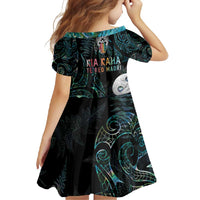 Kia Hara Te reo Maori Family Matching Mermaid Dress and Hawaiian Shirt Manaia Moko Mix Paua Shell LT7 - Polynesian Pride