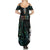 Kia Hara Te reo Maori Summer Maxi Dress Manaia Moko Mix Paua Shell