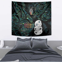 Kia Hara Te reo Maori Tapestry Manaia Moko Mix Paua Shell