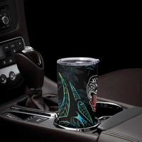 Kia Hara Te reo Maori Tumbler Cup Manaia Moko Mix Paua Shell