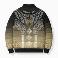 Aotearoa Maori Iwi Heritage Bomber Puffer Jacket Waikato Tainui Parauri LT7 - Polynesian Pride