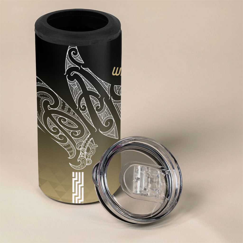 Aotearoa Maori Iwi Heritage 4 in 1 Can Cooler Tumbler Waikato Tainui Parauri LT7 - Polynesian Pride