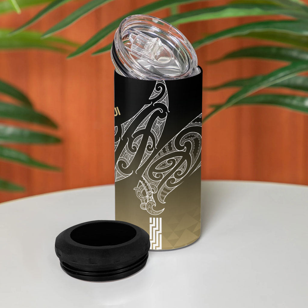 Aotearoa Maori Iwi Heritage 4 in 1 Can Cooler Tumbler Waikato Tainui Parauri LT7 - Polynesian Pride