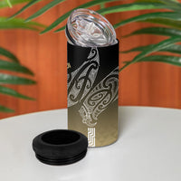 Aotearoa Maori Iwi Heritage 4 in 1 Can Cooler Tumbler Waikato Tainui Parauri LT7 - Polynesian Pride