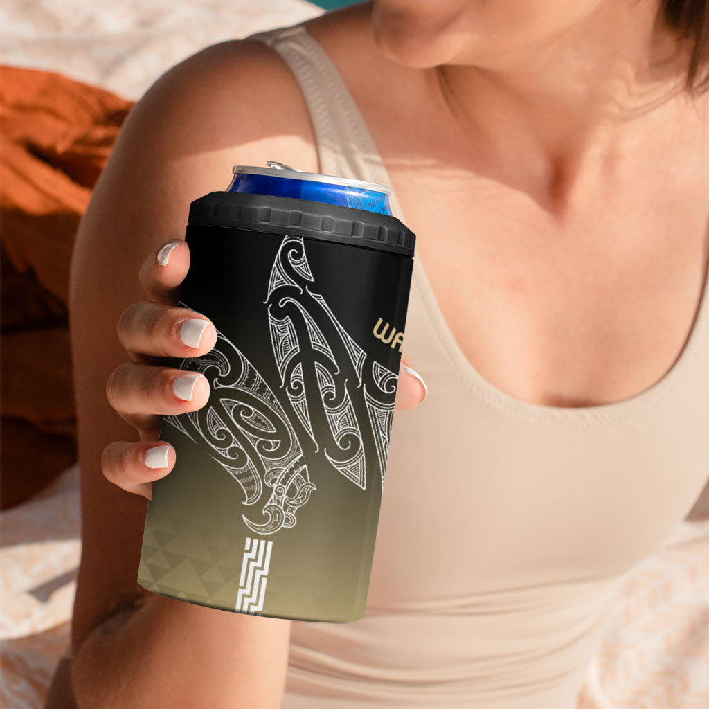 Aotearoa Maori Iwi Heritage 4 in 1 Can Cooler Tumbler Waikato Tainui Parauri LT7 - Polynesian Pride