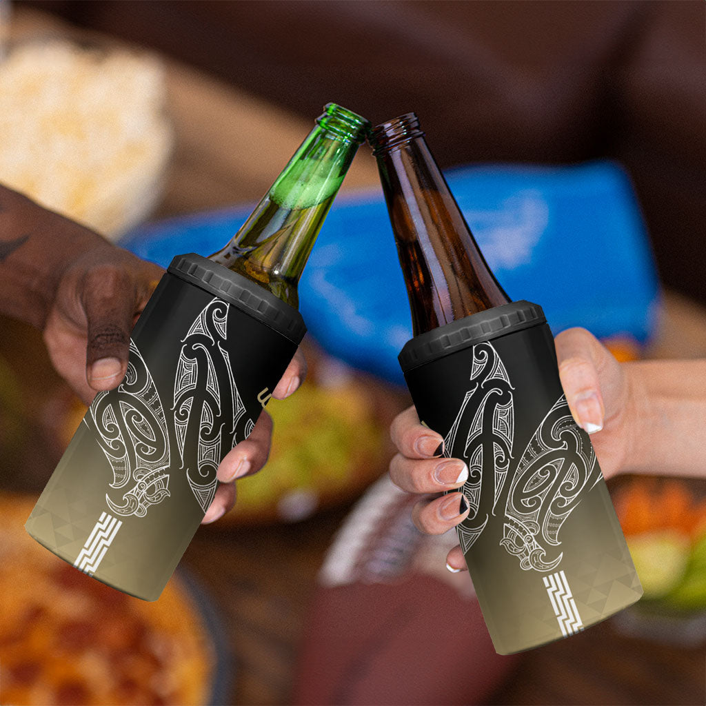 Aotearoa Maori Iwi Heritage 4 in 1 Can Cooler Tumbler Waikato Tainui Parauri LT7 - Polynesian Pride