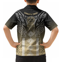 Aotearoa Maori Iwi Heritage Kid Hawaiian Shirt Waikato Tainui Parauri LT7 - Polynesian Pride