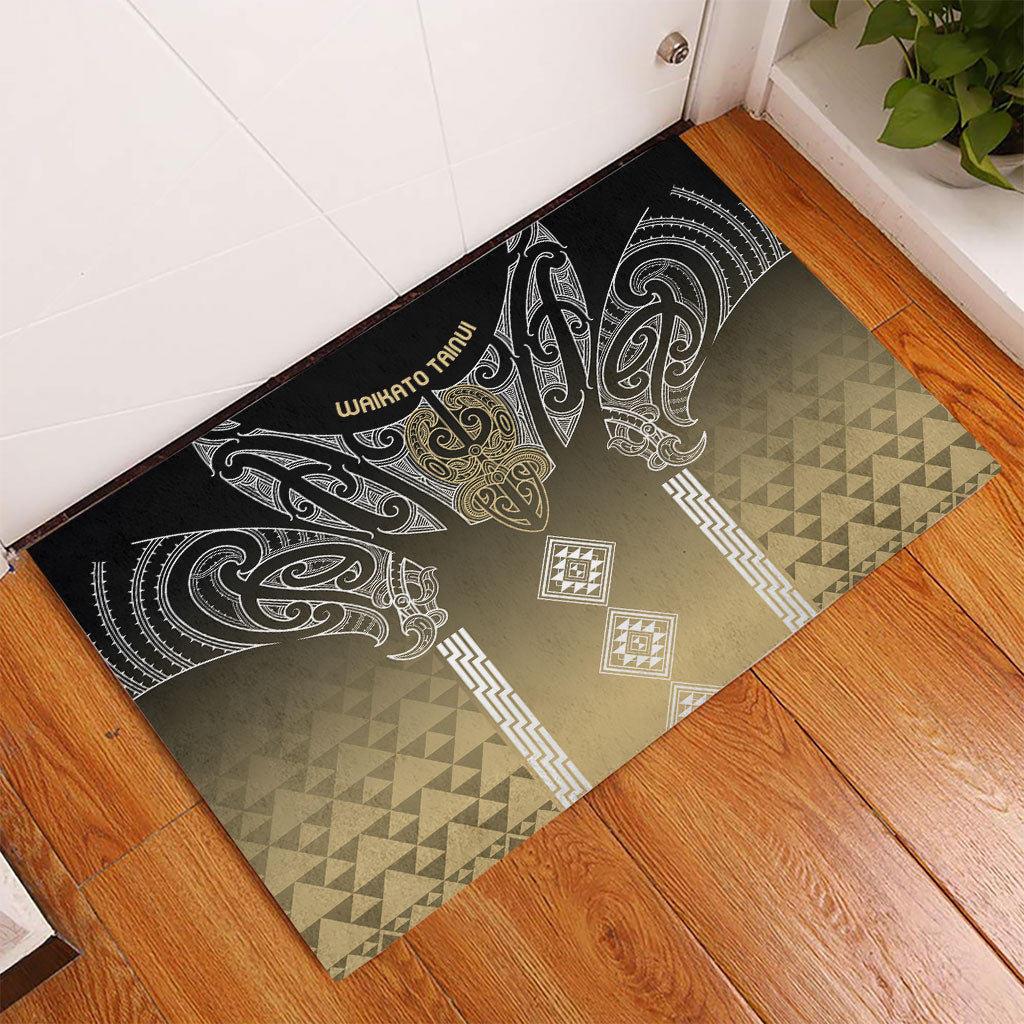Aotearoa Maori Iwi Heritage Rubber Doormat Waikato Tainui Parauri LT7 - Polynesian Pride
