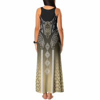 Aotearoa Maori Iwi Heritage Tank Maxi Dress Waikato Tainui Parauri LT7 - Polynesian Pride