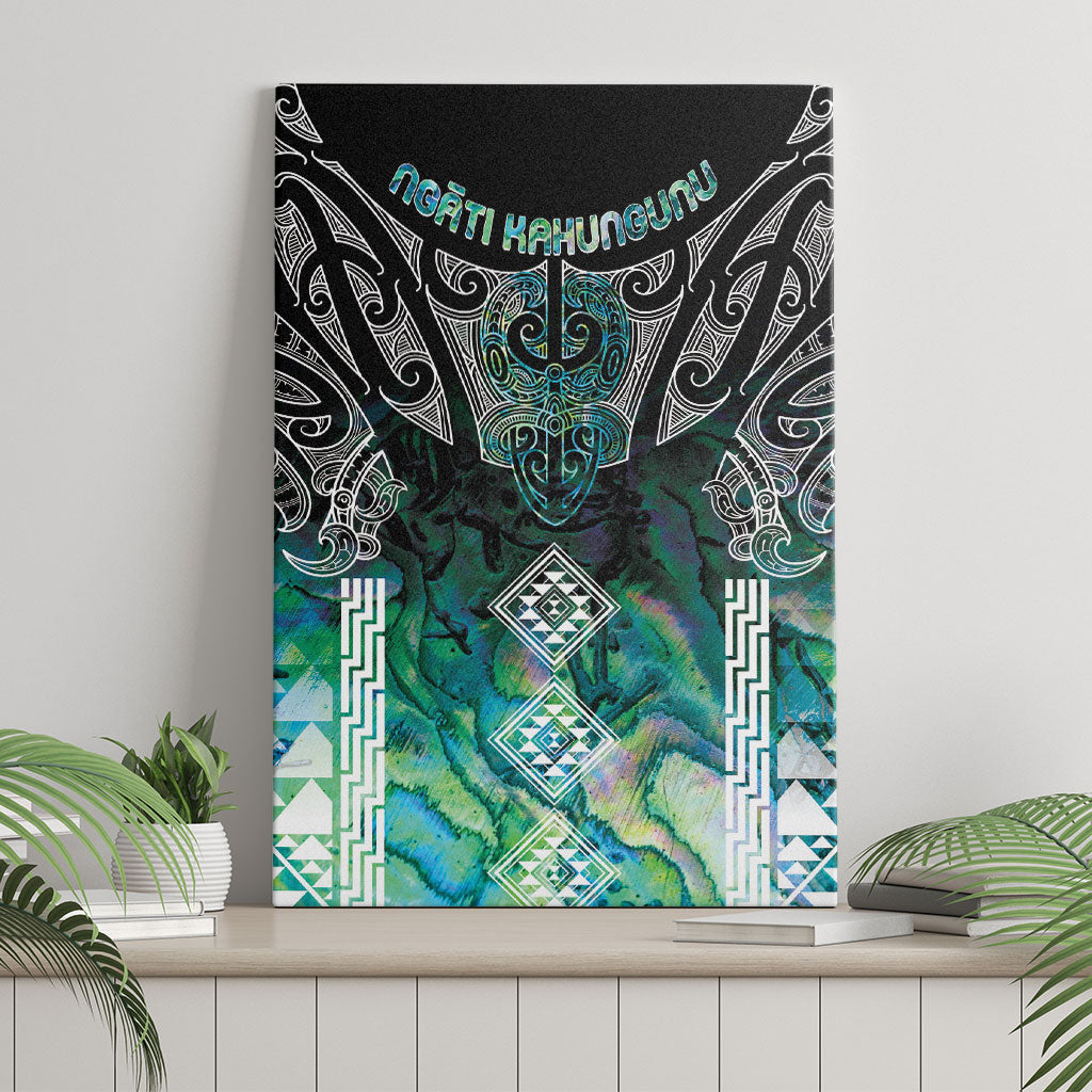 Aotearoa Maori Iwi Heritage Canvas Wall Art Ngati Kahungunu Paua Shell Turquoise LT7 - Polynesian Pride