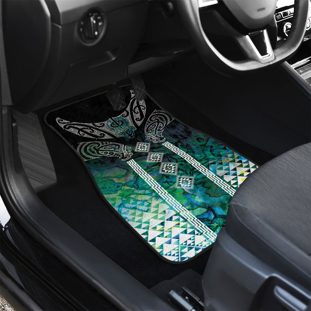 Aotearoa Maori Iwi Heritage Car Mats Ngati Kahungunu Paua Shell Turquoise LT7 - Polynesian Pride