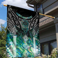 Aotearoa Maori Iwi Heritage Garden Flag Ngati Kahungunu Paua Shell Turquoise LT7 - Polynesian Pride