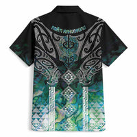 Aotearoa Maori Iwi Heritage Hawaiian Shirt Ngati Kahungunu Paua Shell Turquoise LT7 - Polynesian Pride