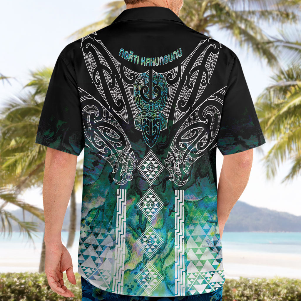 Aotearoa Maori Iwi Heritage Hawaiian Shirt Ngati Kahungunu Paua Shell Turquoise LT7 - Polynesian Pride
