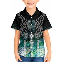 Aotearoa Maori Iwi Heritage Hawaiian Shirt Ngati Kahungunu Paua Shell Turquoise LT7 - Polynesian Pride