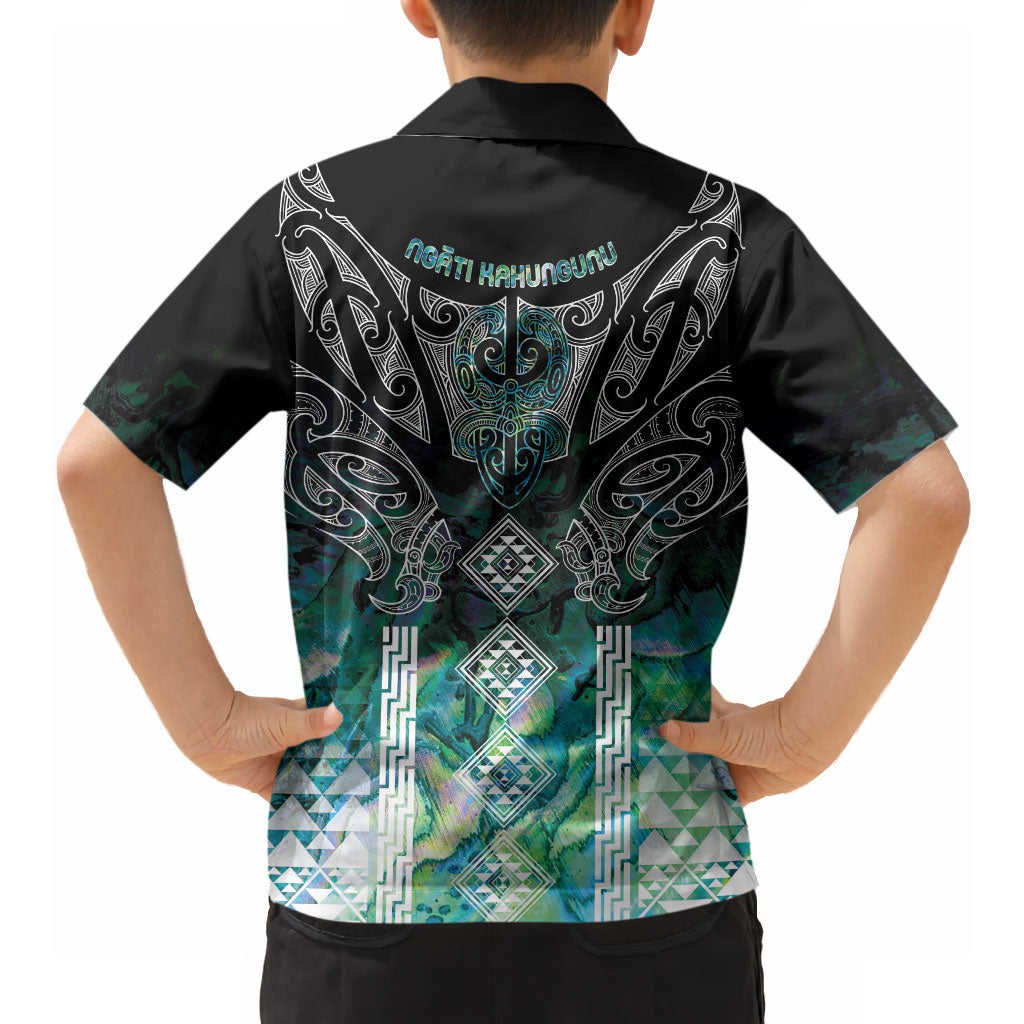 Aotearoa Maori Iwi Heritage Hawaiian Shirt Ngati Kahungunu Paua Shell Turquoise LT7 - Polynesian Pride