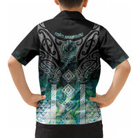 Aotearoa Maori Iwi Heritage Hawaiian Shirt Ngati Kahungunu Paua Shell Turquoise LT7 - Polynesian Pride