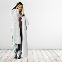 Aotearoa Maori Iwi Heritage Hooded Blanket Ngati Kahungunu Paua Shell Turquoise LT7 - Polynesian Pride