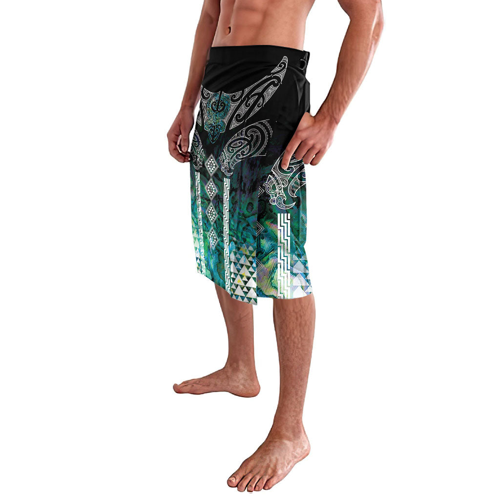 Aotearoa Maori Iwi Heritage Lavalava Ngati Kahungunu Paua Shell Turquoise LT7 - Polynesian Pride