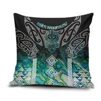 Aotearoa Maori Iwi Heritage Pillow Cover Ngati Kahungunu Paua Shell Turquoise LT7 Green Blue - Polynesian Pride