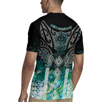 Aotearoa Maori Iwi Heritage Rugby Jersey Ngati Kahungunu Paua Shell Turquoise LT7 - Polynesian Pride