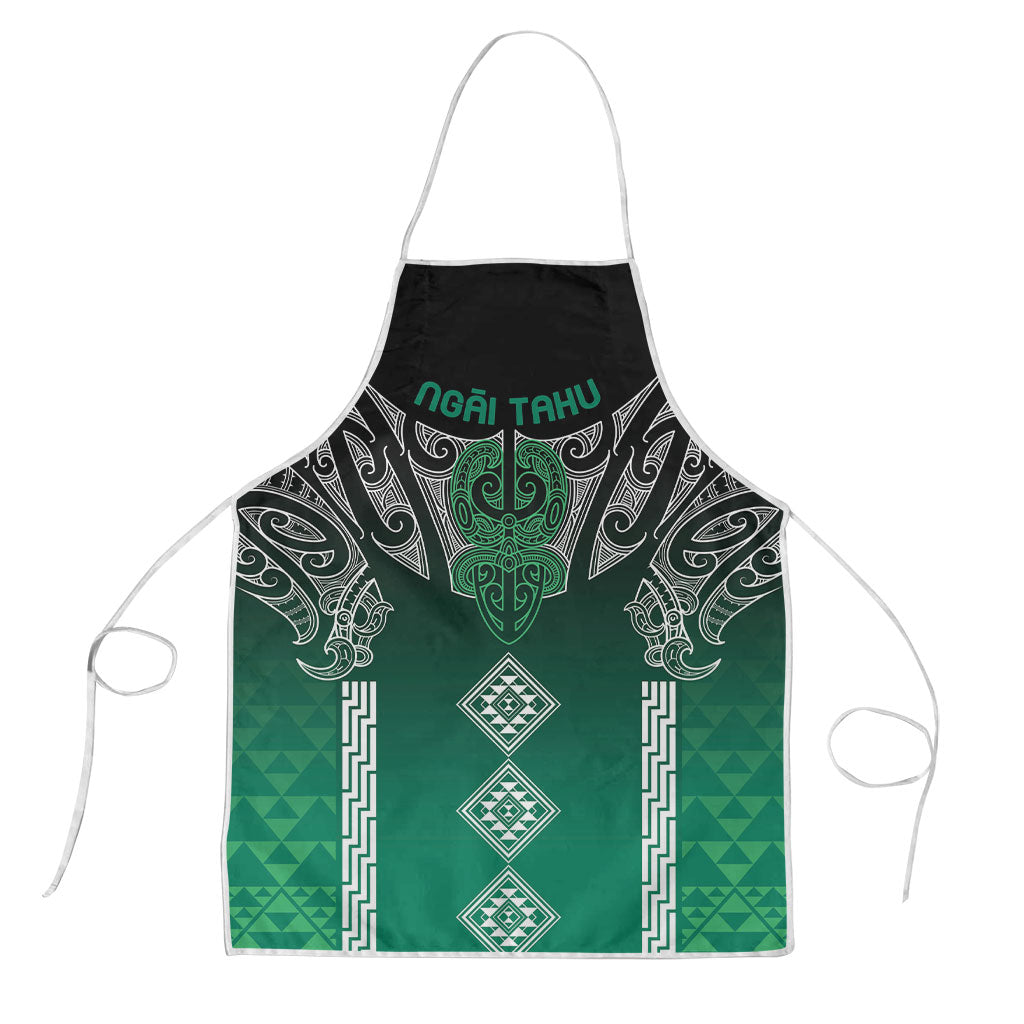 Aotearoa Maori Iwi Heritage Apron Ngai Tahu Pounamu Green LT7 Jade Green - Polynesian Pride