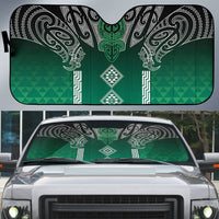 Aotearoa Maori Iwi Heritage Auto Sun Shade Ngai Tahu Pounamu Green LT7 Jade Green - Polynesian Pride