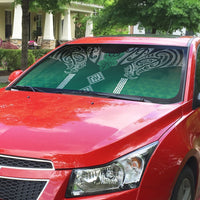 Aotearoa Maori Iwi Heritage Auto Sun Shade Ngai Tahu Pounamu Green LT7 - Polynesian Pride