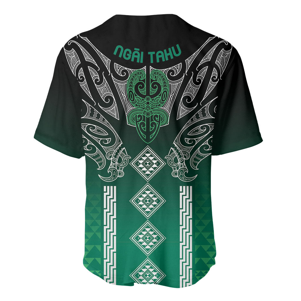 Aotearoa Maori Iwi Heritage Baseball Jersey Ngai Tahu Pounamu Green LT7 - Polynesian Pride