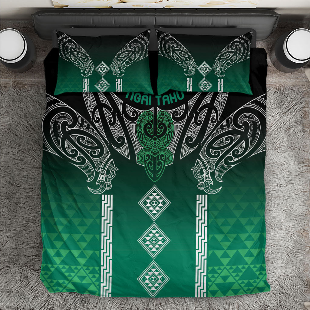 Aotearoa Maori Iwi Heritage Bedding Set Ngai Tahu Pounamu Green LT7 Jade Green - Polynesian Pride