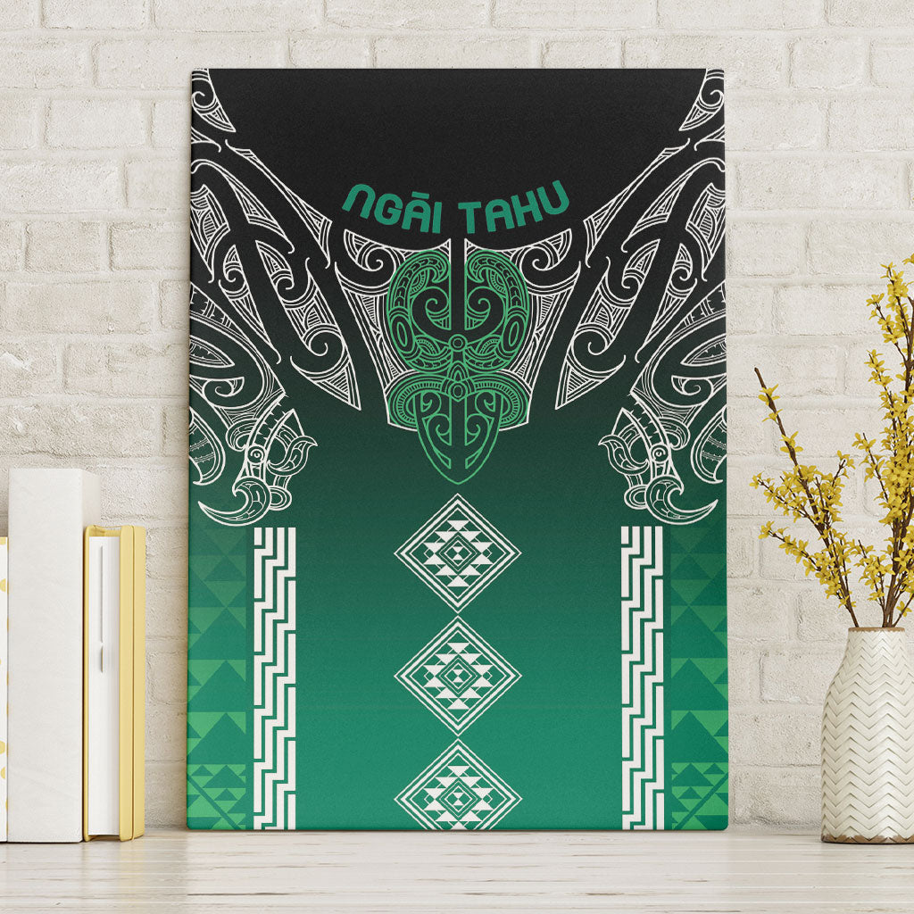 Aotearoa Maori Iwi Heritage Canvas Wall Art Ngai Tahu Pounamu Green LT7 Without Frame Jade Green - Polynesian Pride