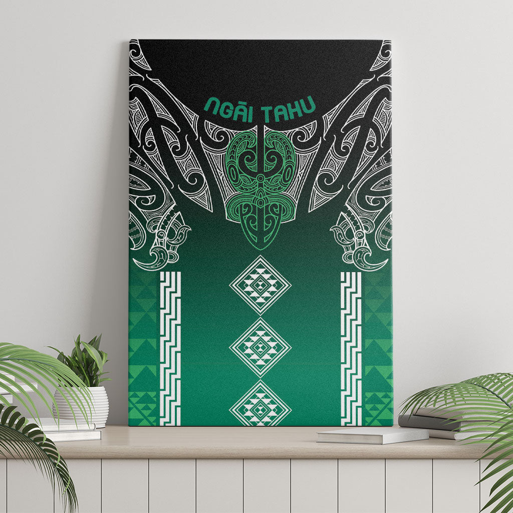 Aotearoa Maori Iwi Heritage Canvas Wall Art Ngai Tahu Pounamu Green LT7 - Polynesian Pride