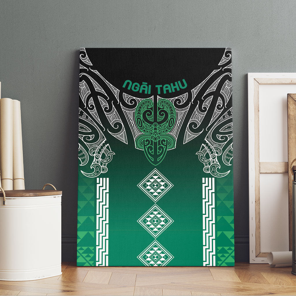 Aotearoa Maori Iwi Heritage Canvas Wall Art Ngai Tahu Pounamu Green LT7 - Polynesian Pride