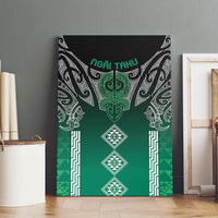 Aotearoa Maori Iwi Heritage Canvas Wall Art Ngai Tahu Pounamu Green LT7 - Polynesian Pride