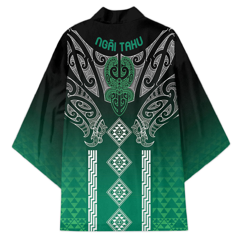Aotearoa Maori Iwi Heritage Kimono Ngai Tahu Pounamu Green LT7 - Polynesian Pride