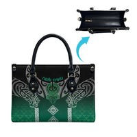 Aotearoa Maori Iwi Heritage Leather Bag Ngai Tahu Pounamu Green LT7 - Polynesian Pride