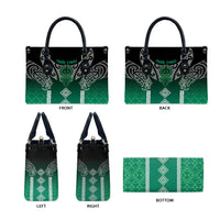 Aotearoa Maori Iwi Heritage Leather Bag Ngai Tahu Pounamu Green LT7 - Polynesian Pride