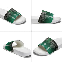 Aotearoa Maori Iwi Heritage Slide Sandals Ngai Tahu Pounamu Green LT7 - Polynesian Pride