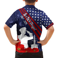 Pearl Harbor Remembrance Day Family Matching Long Sleeve Bodycon Dress and Hawaiian Shirt Poppy Mix Style LT7 - Polynesian Pride