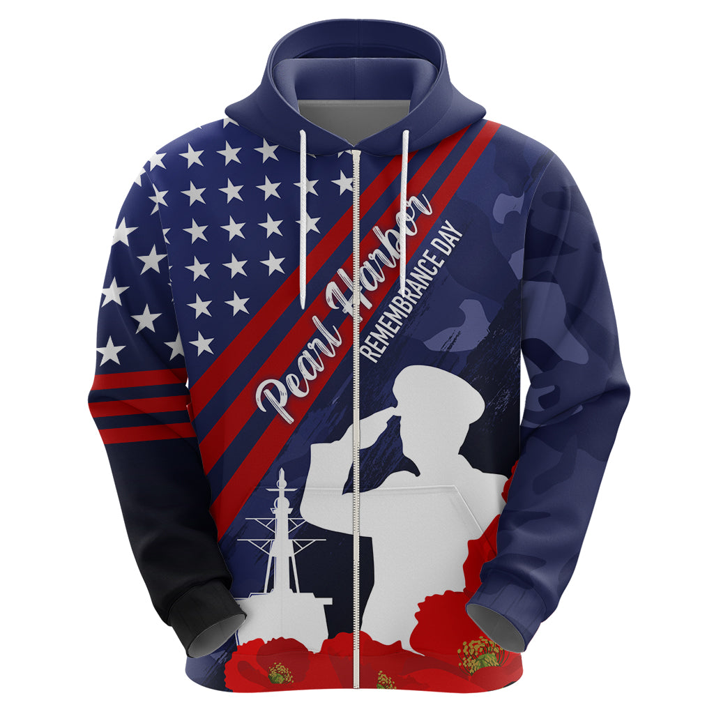 Pearl Harbor Remembrance Day Hoodie Poppy Mix Style LT7 - Polynesian Pride
