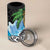 Tropical Christmas Polynesian 4 in 1 Can Cooler Tumbler Funny Surfing Pineapple