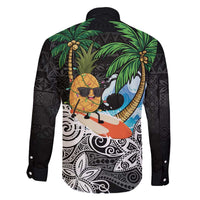 Tropical Christmas Polynesian Family Matching Off The Shoulder Long Sleeve Dress and Hawaiian Shirt Funny Surfing Pineapple LT7 - Polynesian Pride