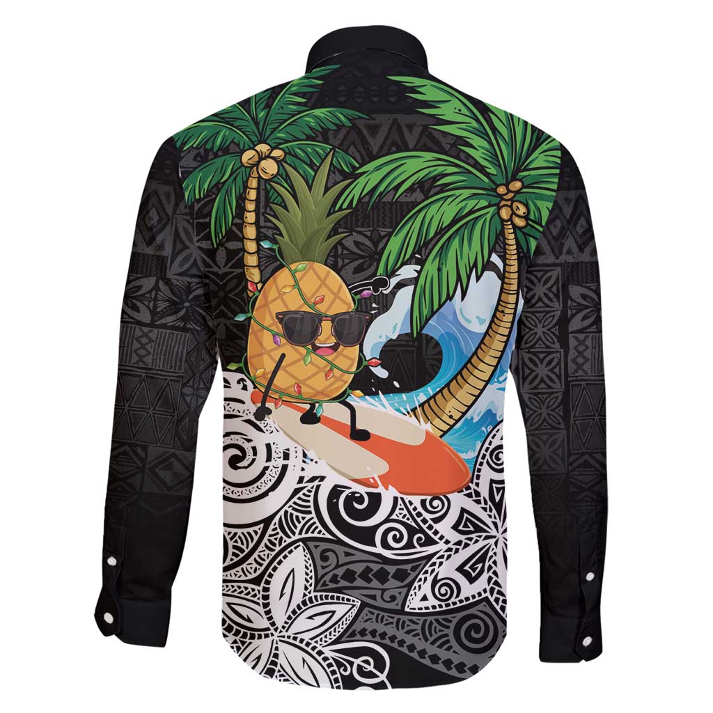 Tropical Christmas Polynesian Family Matching Short Sleeve Bodycon Dress and Hawaiian Shirt Funny Surfing Pineapple LT7 - Polynesian Pride