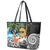 Tropical Christmas Polynesian Leather Tote Bag Funny Surfing Pineapple