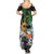 Tropical Christmas Polynesian Summer Maxi Dress Funny Surfing Pineapple