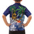 Tropical Christmas Polynesian Hawaiian Shirt Funny Surfing Pineapple Blue