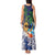 Tropical Christmas Polynesian Tank Maxi Dress Funny Surfing Pineapple Blue